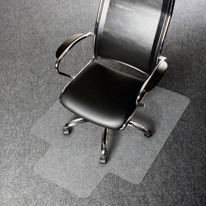 Floortex Executive Polycarbonate Lipped Chair Mat 35" x 47" for Deep Pile Carpet - Clear_2
