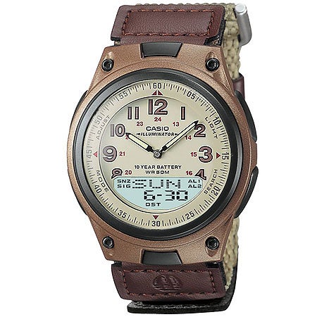 Brown Casual Sports Watch with Cloth Band_0