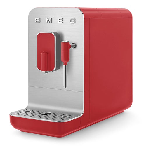 50's Retro-Style Fully Automatic Coffee Machine w/ Steamer, Red_0