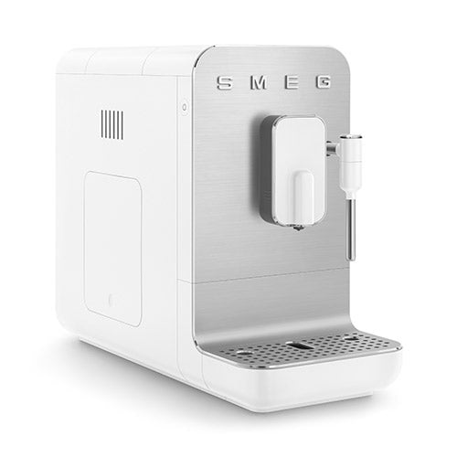 50's Retro-Style Fully Automatic Coffee Machine w/ Steamer, White_0
