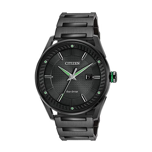 Mens Eco-Drive CTO Black Ion-Plated Watch Black Dial_0