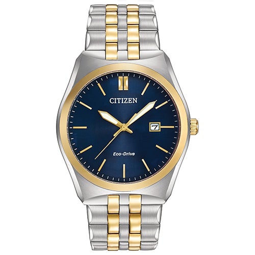 Mens Corso Eco-Drive Two-Tone Stainless Steel Watch Blue Dial_0