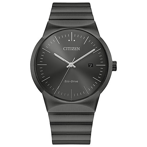 Mens Axiom Eco-Drive Gray Ion-Plated Watch Gray Dial_0