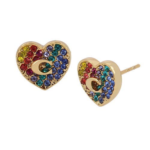 Pave Heart Stud Earrings_0