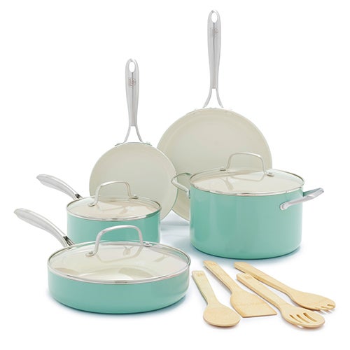 Artisan Healthy Ceramic Nonstick 12pc Cookware Set Turquoise_0
