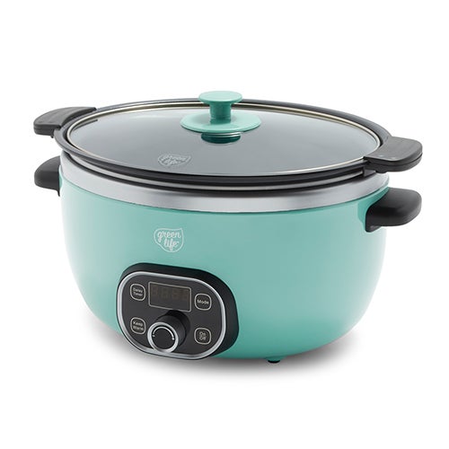 Healthy Cook Duo 6qt Nonstick Slow Cooker Turquoise_0