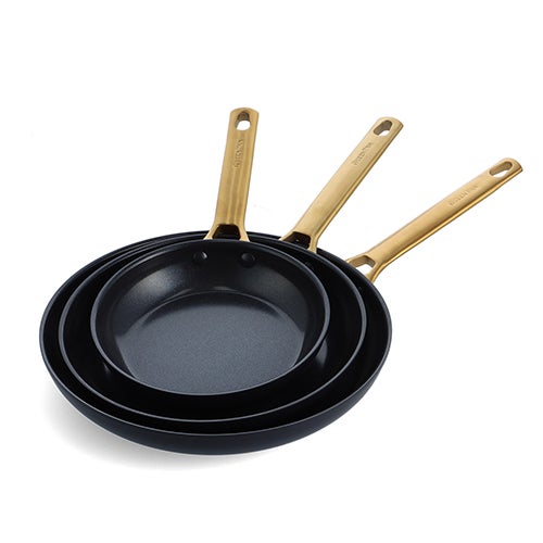 Reserve Ceramic Nonstick 3pc Fry Pan Set, Black_0