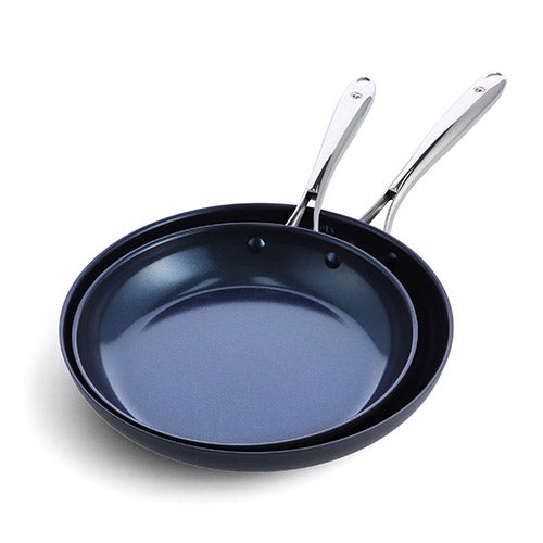 2pc Hard-Anodized Aluminum Nonstick Frying Pan Set_0