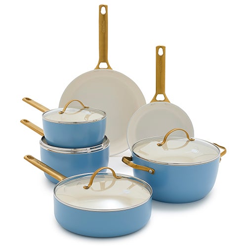 Reserve Ceramic Nonstick 10pc Cookware Set, Sky Blue_0
