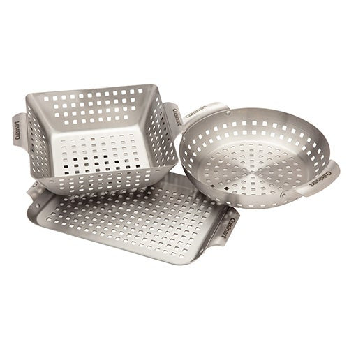 3pc Stainless Steel Grill Topper Set_0