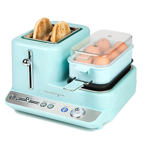 3-in-1 Breakfast Station w/ Toaster Aqua_0