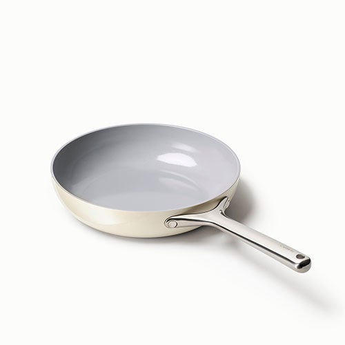 10.5" Nonstick Ceramic Fry Pan, Cream_0