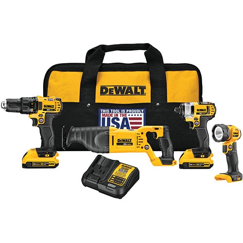 20V MAX 4-Tool Combo Kit - Drill/Driver Impact Recip Saw Worklight_0