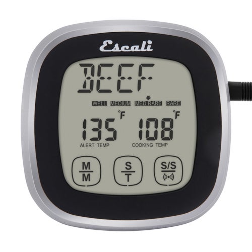 Touchscreen Thermometer & Timer, Black_0