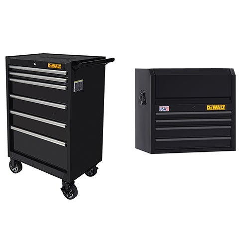 26" 6-Drawer Rolling Cabinet w/ 5-Drawer Top Chest_0