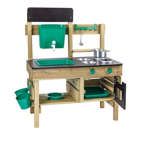 Wooden Outdoor Kitchen Playset w/ Accessories Ages 3+ Years_0