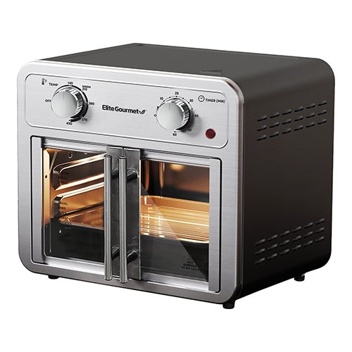 12L French Door Air Fryer Oven Stainless Steel_0