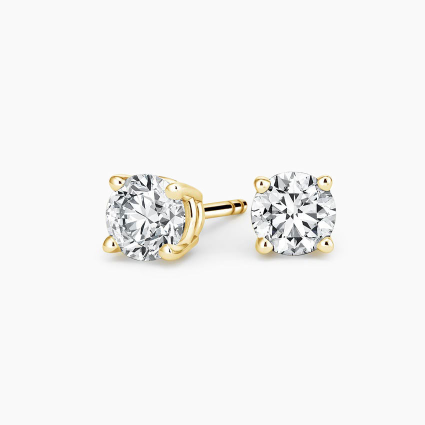 1.5ct tw LAB GROWN Diamond Earrings in 14kt Yellow gold_2