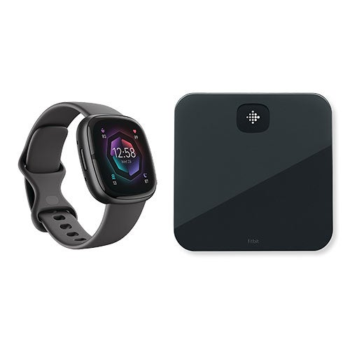 Sense Health Smartwatch w/ Aria Air Smart Scale Black/Carbon_0