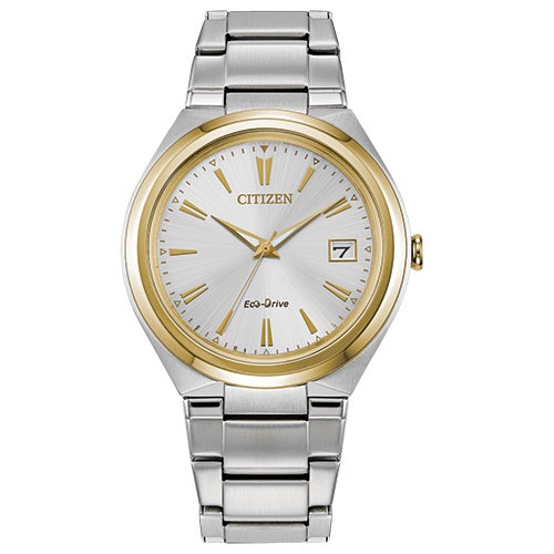 Ladies' Corporate Exclusive Eco-Drive Two-Tone SS Watch, Silver Dial_0