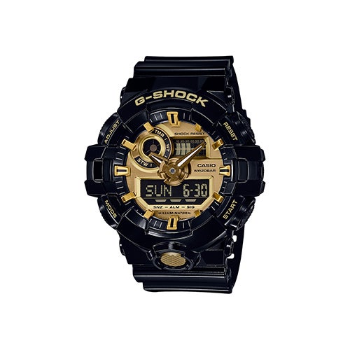 G-Shock Ana-Digi Black Resin Watch Black/Gold_0