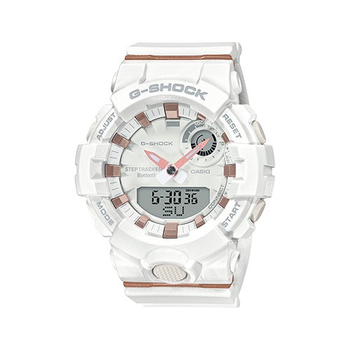 Ladies G-Shock S Series Mobile Link White & Rose Gold Watch White Dial_0
