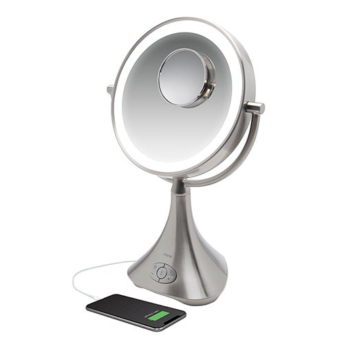 Lux Pro Rechargeable Vanity Speaker w/ Bluetooth Speakerphone USB Charging_0