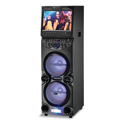 2 x 10" Pro DJ Bluetooth Karaoke Speaker w/ 14" Touchscreen Tablet_0