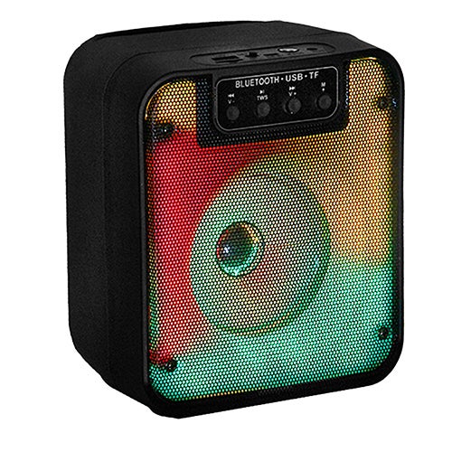 Fire Box 4" TWS Bluetooth Speaker w/ LED Light Show_0