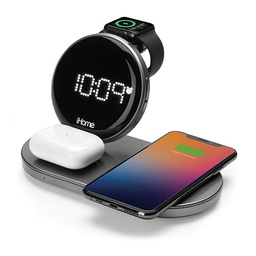 PowerBoost Compact Alarm Clock w/ Qi USB and Apple Watch Charging_0
