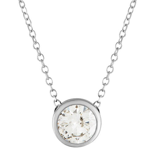 Diamond Bezel Necklace_0