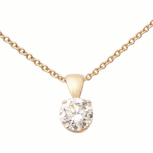 14k Yellow Gold Diamond Necklace .15ct_0