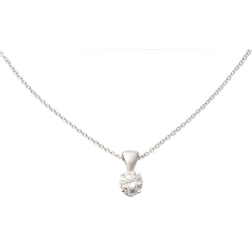14k White Gold Diamond Necklace .20ct_0