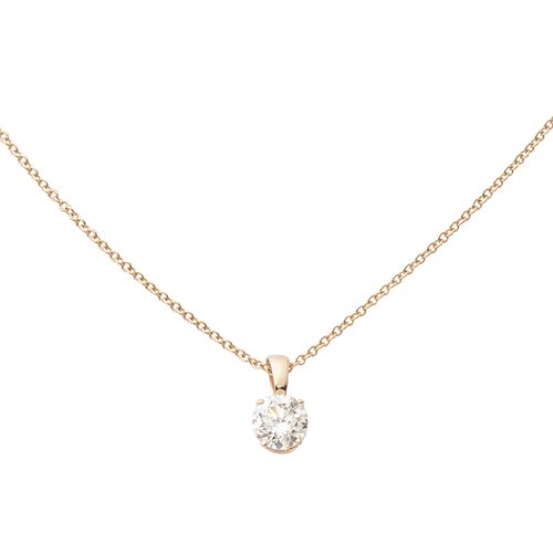 14k Yellow Gold Diamond Necklace .20ct_0
