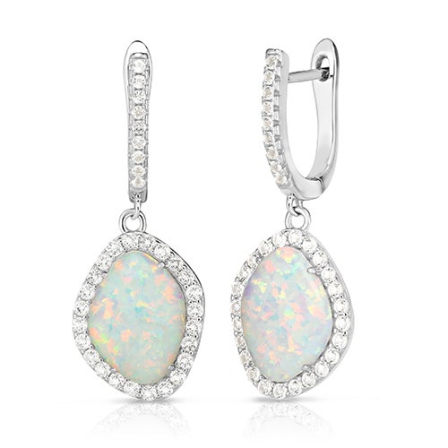 Deco Opal & White Sapphire Earrings_0
