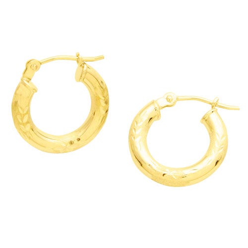 Yellow Gold Hoop Earrings_0