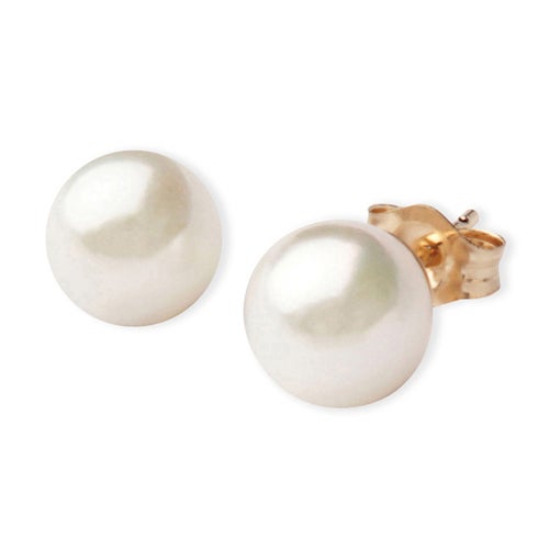 Pearl Earrings 6mm - White_0