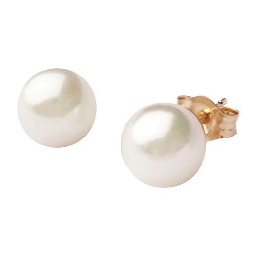 Pearl Earrings 9mm - White_0