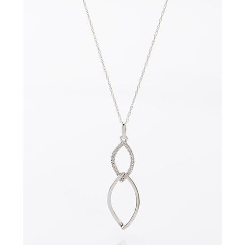 Nouveau Diamond Necklace White Gold_0