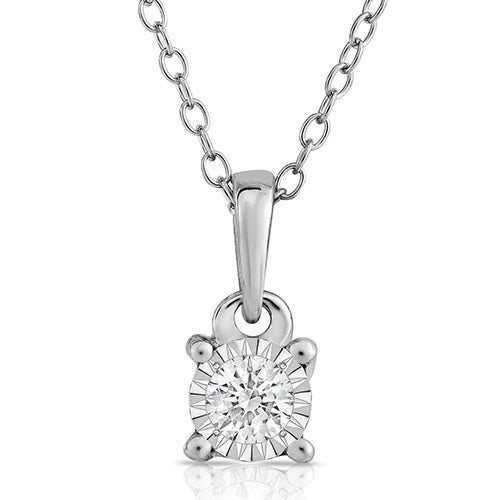 Diamond Solitaire Necklace .15ct_0