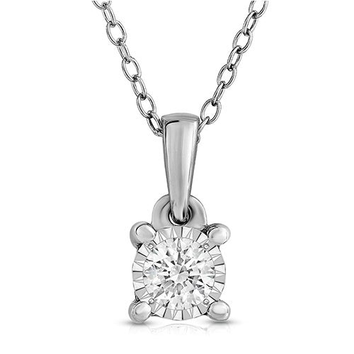 Diamond Solitaire Necklace .25ct_0