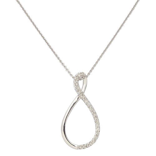 White Gold Diamond Infinity Necklace_0