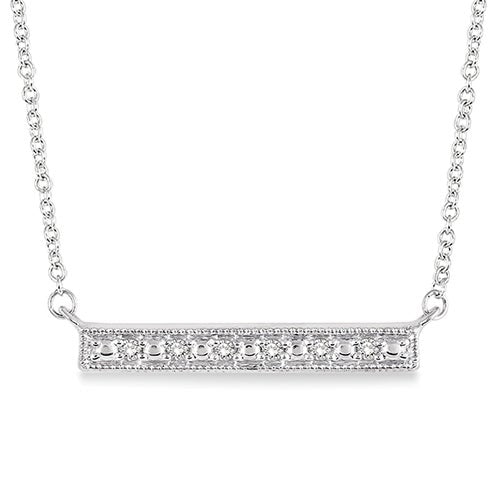Diamond Bar Pendant Necklace_0