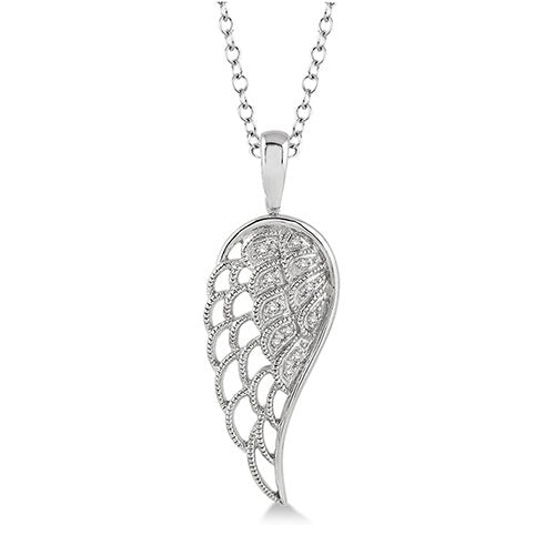 Diamond Angel Wing Necklace_0