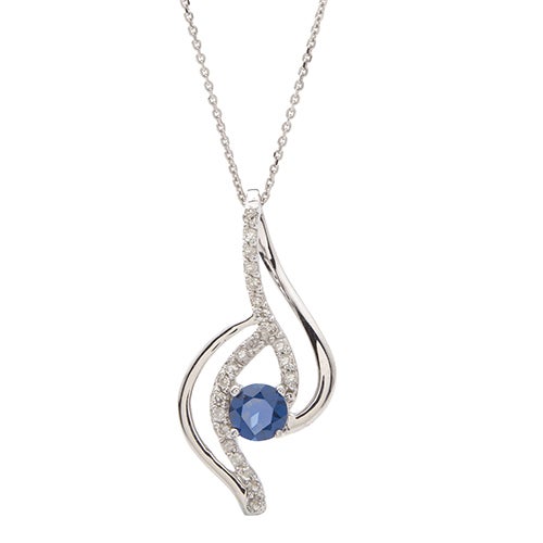 Sapphire & Diamond Necklace_0