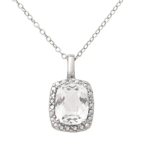 Diamond & White Topaz Necklace_0