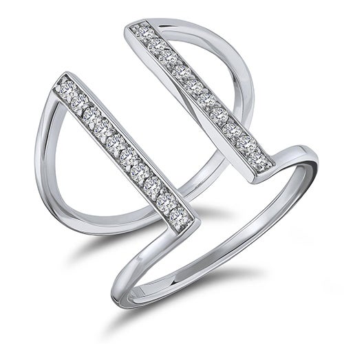 Contemporary Diamond Cuff Ring_0
