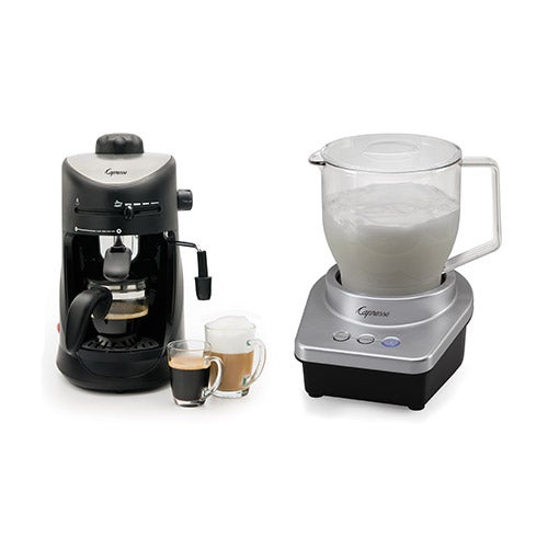 4 Cup Espresso Machine w/ Milk Frother_0