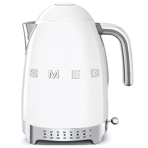 50's Retro-Style Electric Kettle w/ Variable Temperature, White_0