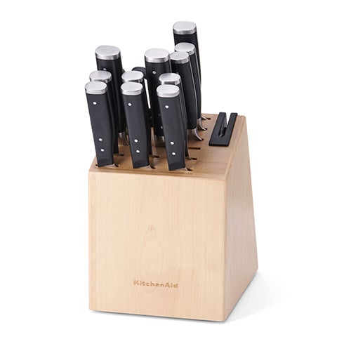 14pc Forged Triple Riveted Knife Block Set_0